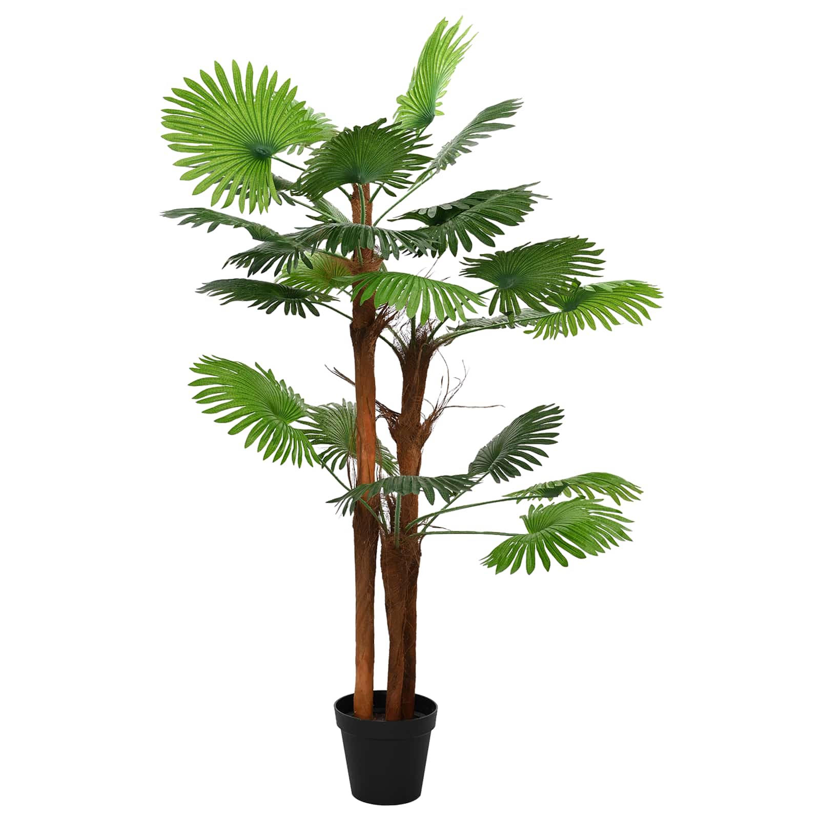 Kunstmatige Fan Palmboom Groen 75 X 25 X Stof En Bamboe