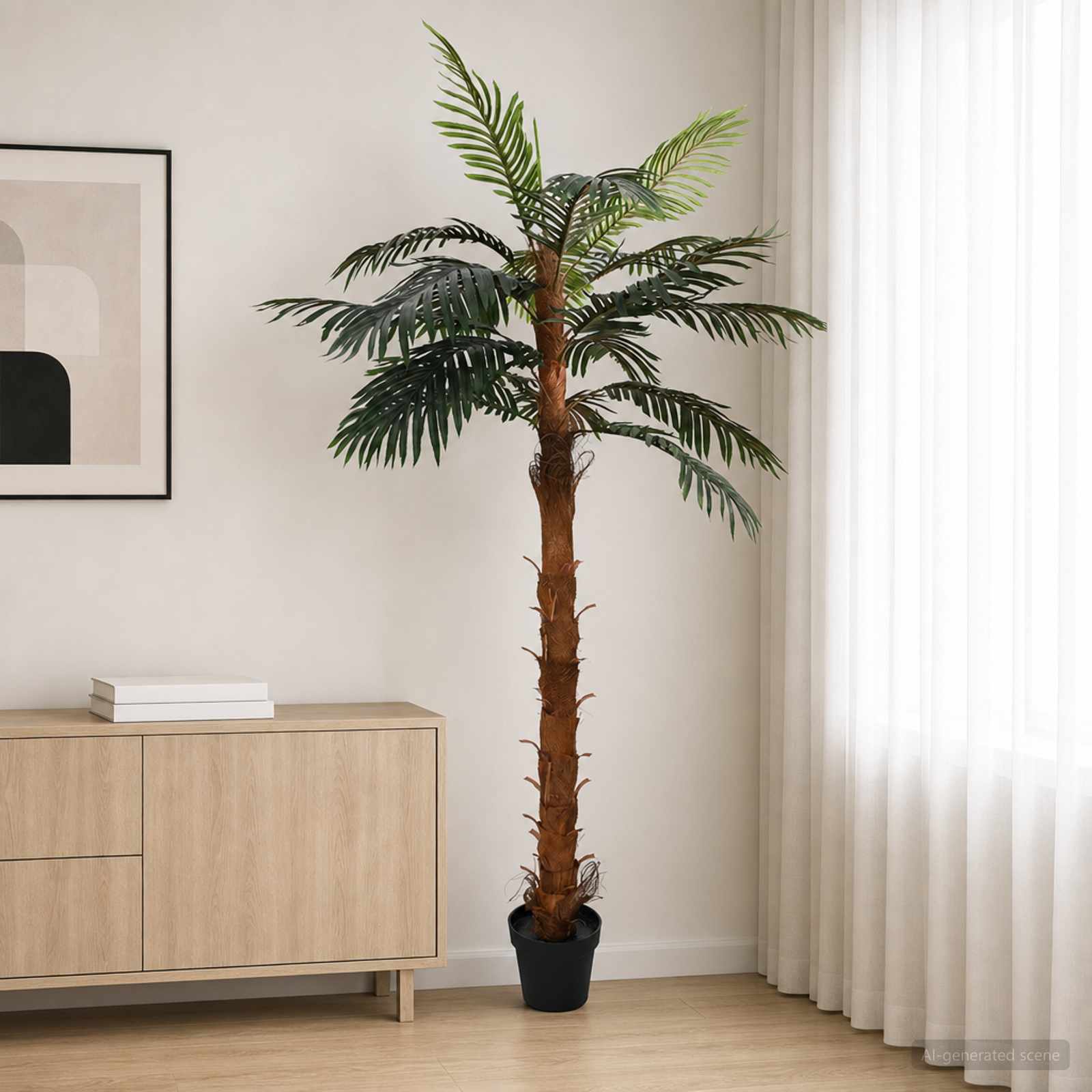 Kunstmatige Cocuspalmboom Groen 70 X 20 X Stof En Bamboe