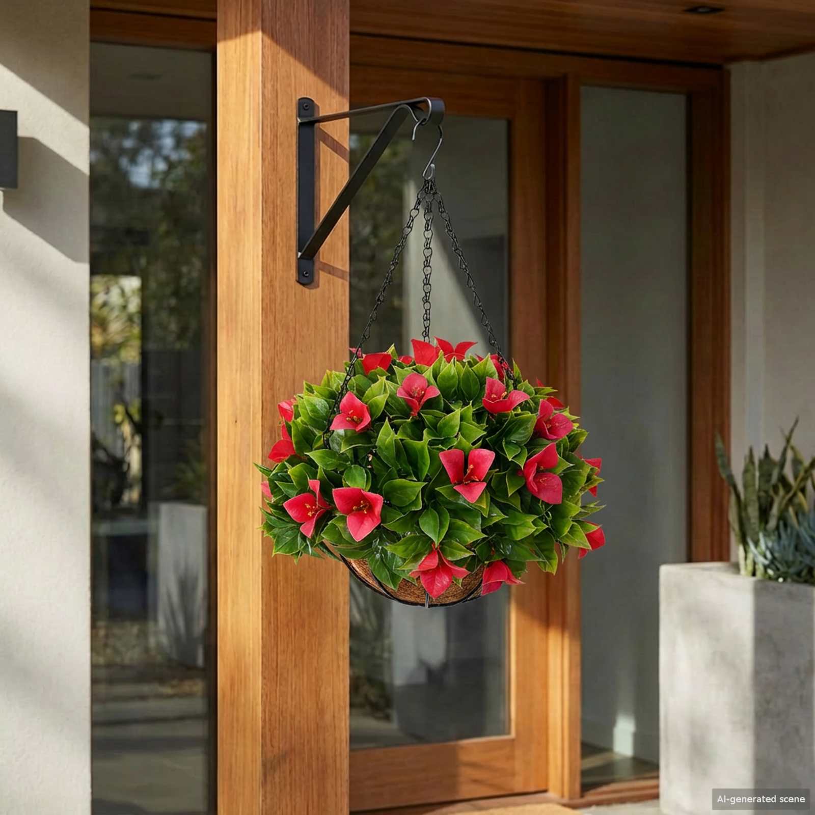 Kunstbloemen Paars 66 X 75 X 70 Cm Pe En Staal