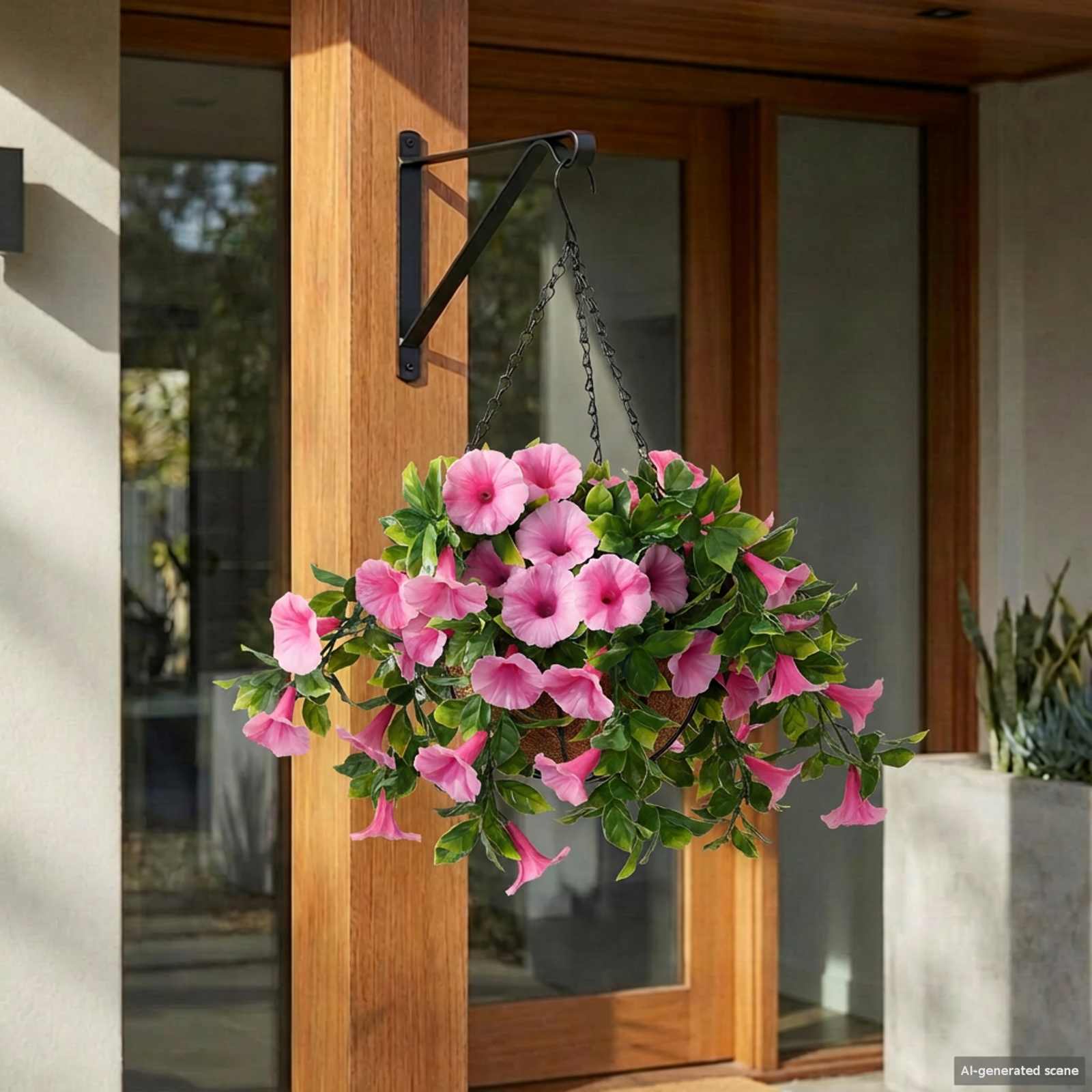 Kunstbloemen Paars 66 X 75 X 70 Cm Pe En Staal
