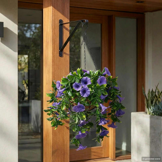 Kunstbloemen Paars 66 X 75 X 70 Cm Pe En Staal