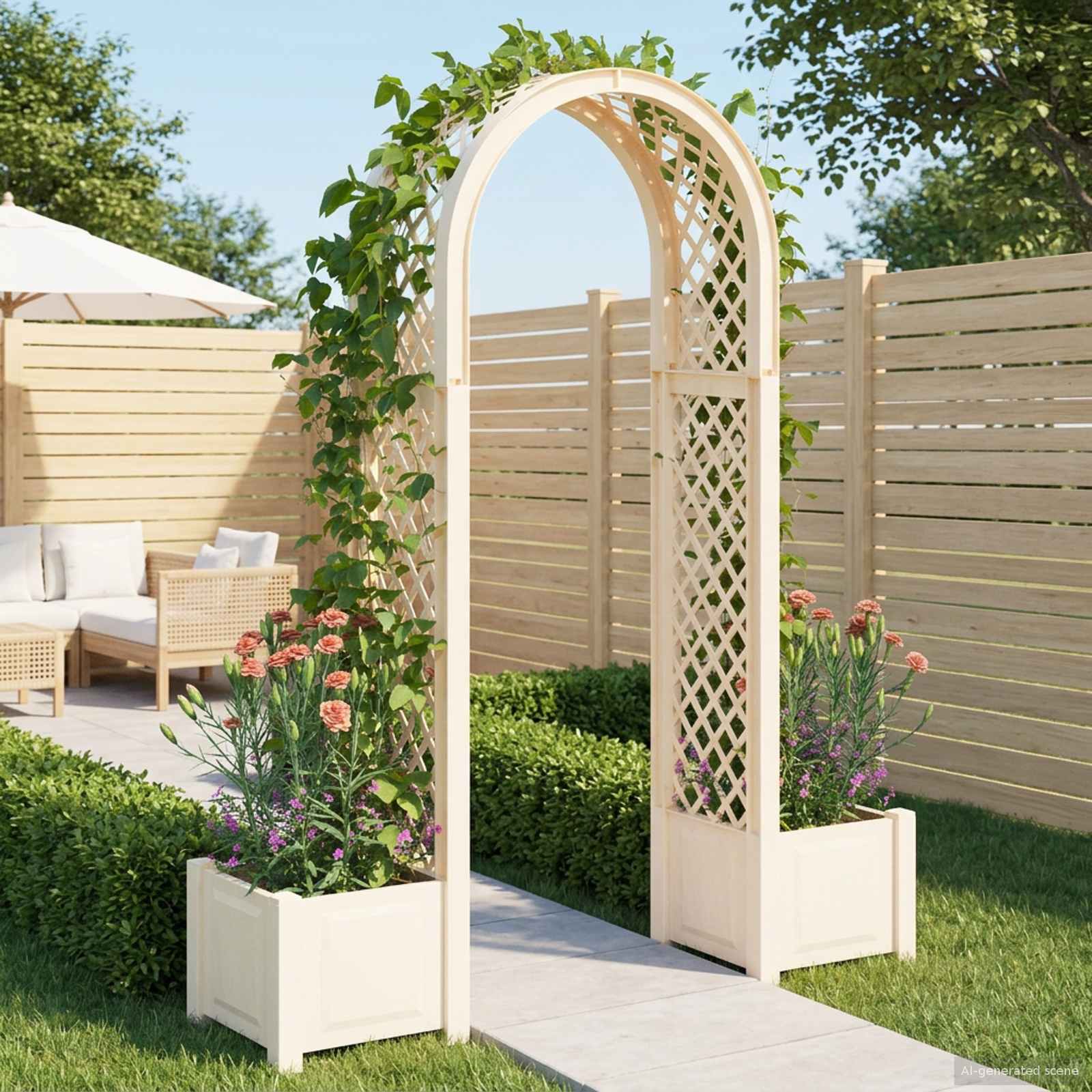 Rozenboog Met Planter 168,5 X 43 X 207 Cm Pp
