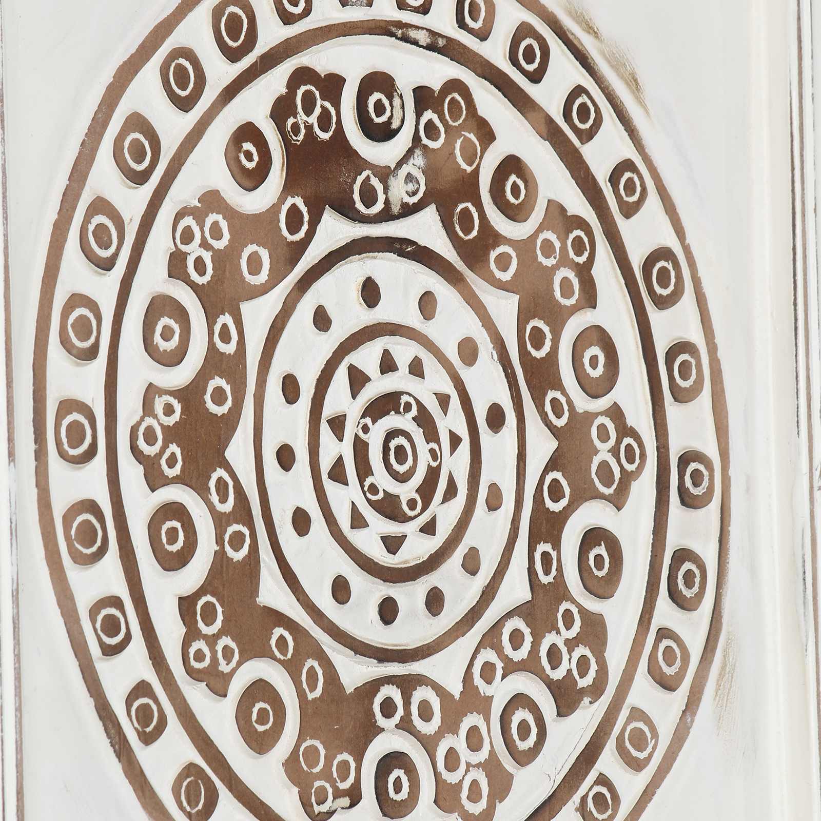 Kunst Decoratie 2 Pcs Bruin En Wit 40 X 40 X 1,5 Cm