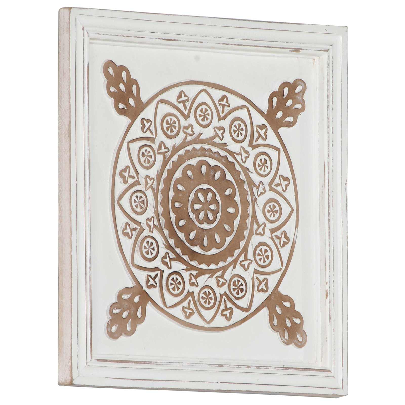 Kunst Decoratie 2 Pcs Bruin En Wit 40 X 40 X 1,5 Cm