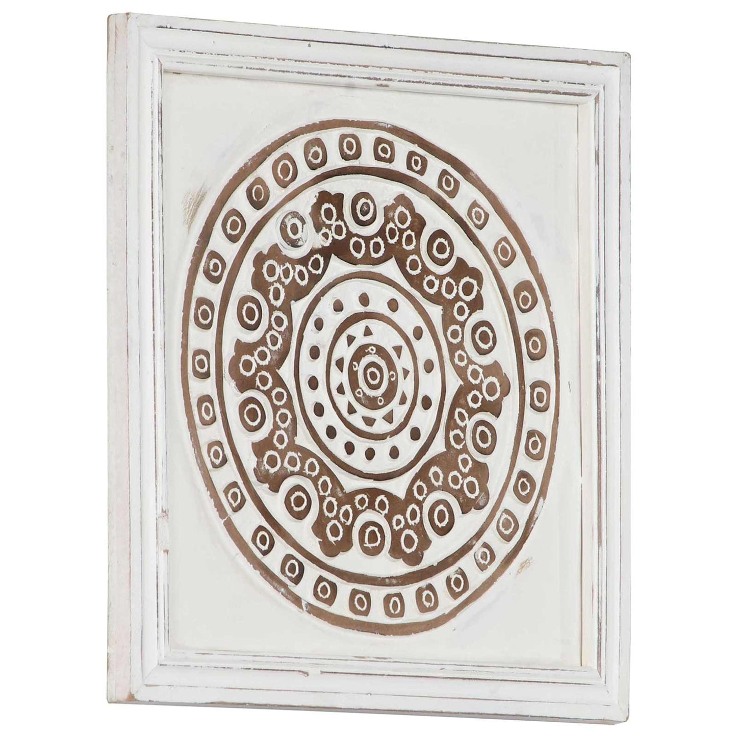 Kunst Decoratie 2 Pcs Bruin En Wit 40 X 40 X 1,5 Cm